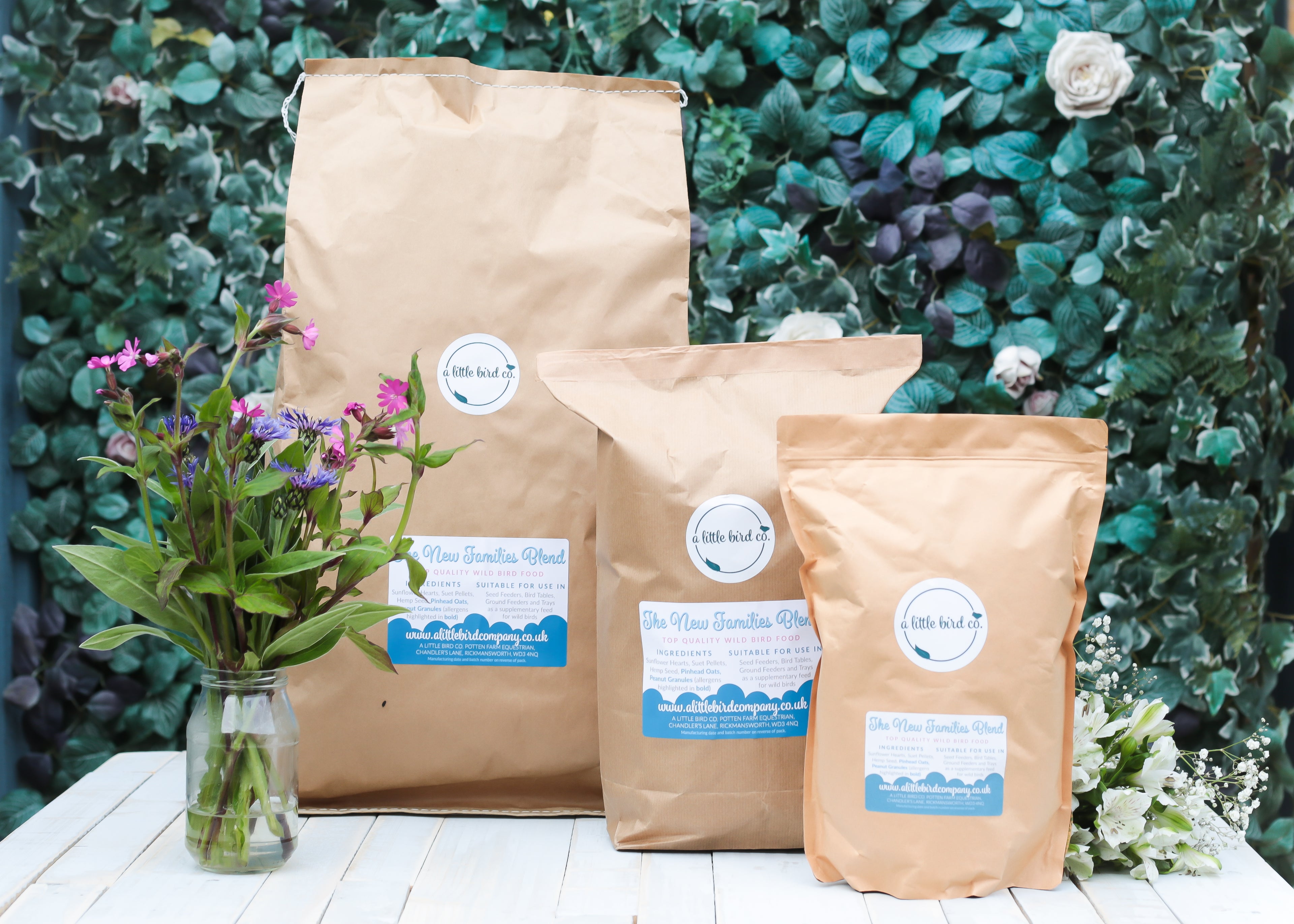 No waste no grow bird food subscription compostable packaging