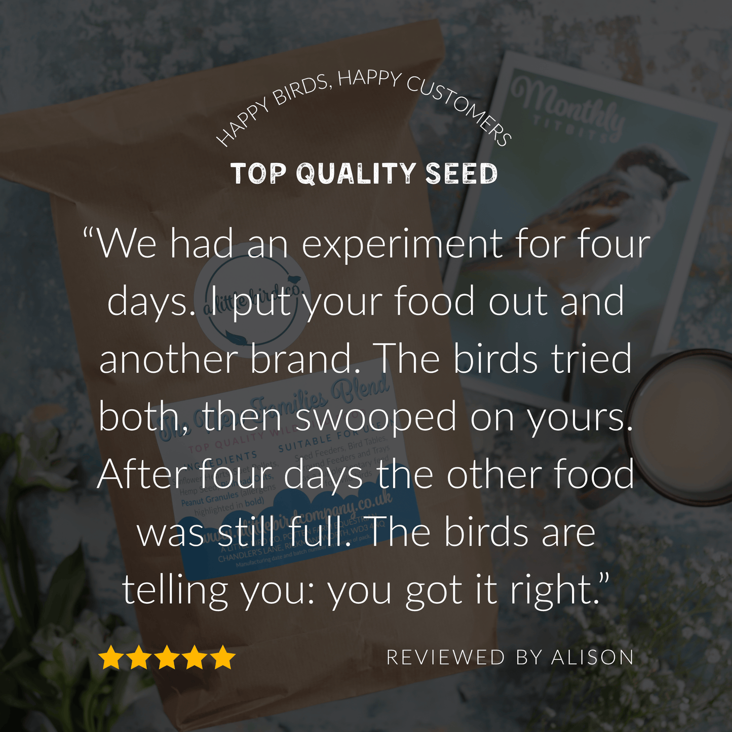 A Little Bird Co. Seasonal Bird Food | Subscription | One Time Purchase