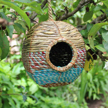 Woven nester made with sari fabric